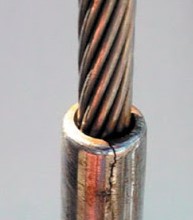 damaged rigging swage