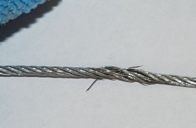 damaged steering cable
